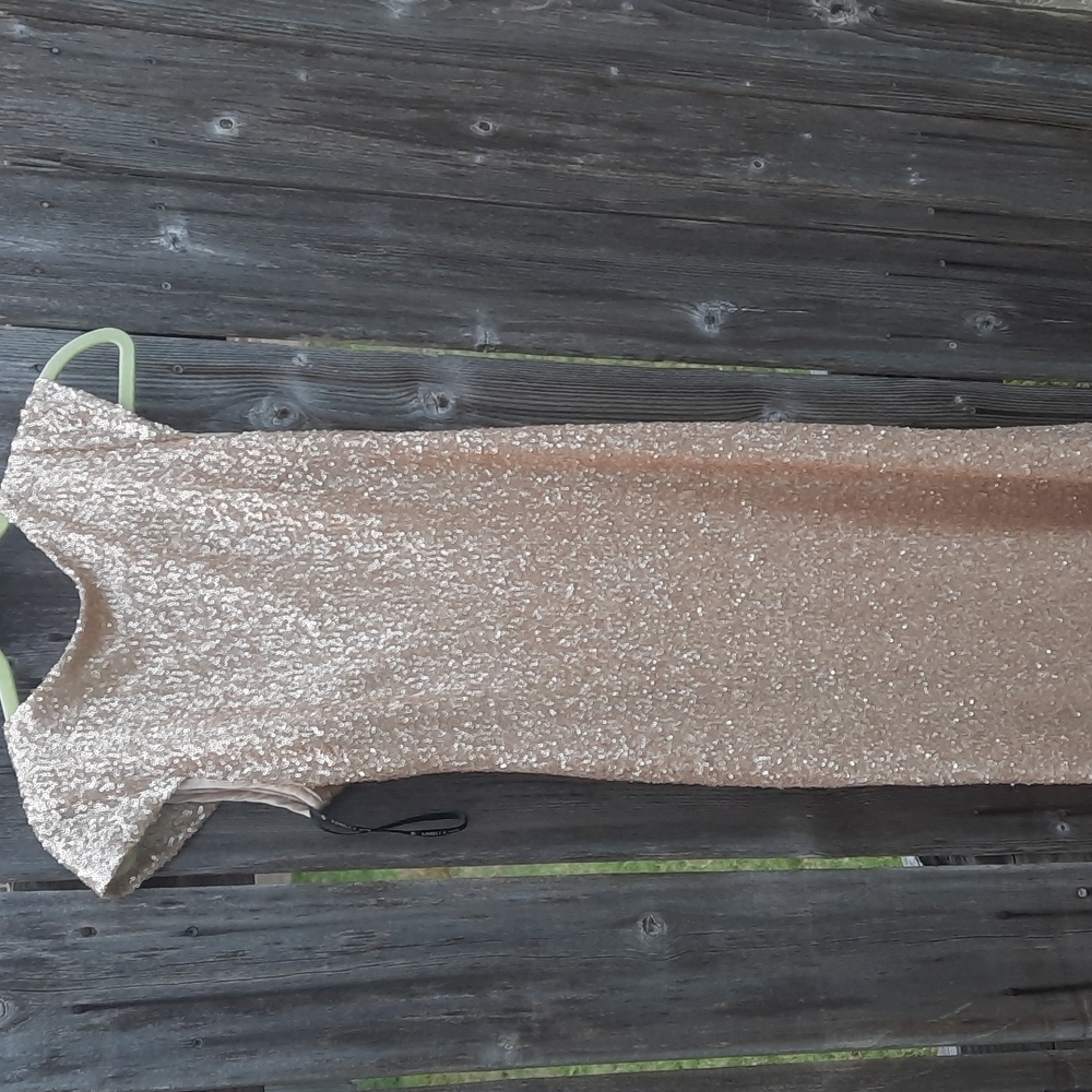 Sorella Vita SV Gold Sequin Dress Low Back Size 10 Gorgeous Gown Bridal Prom - Picture 5 of 16